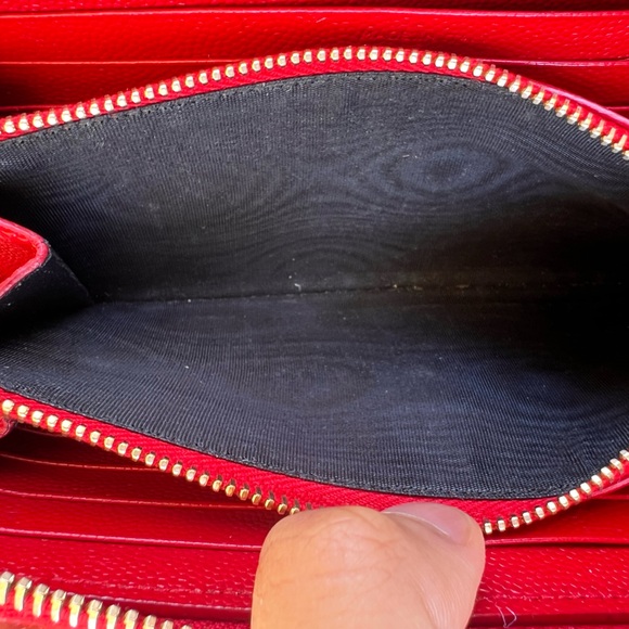 YSL Long Zippy Wallet In Red - Picture 9 of 11